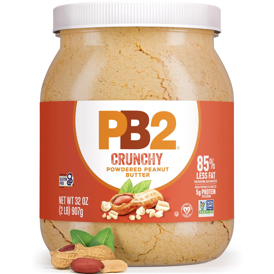 PB2 Crunchy Powdered Peanut Butter packaged for easy portion control.