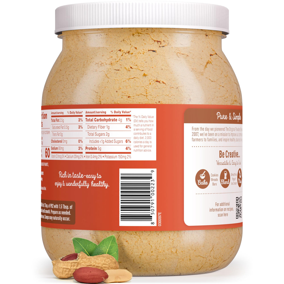 PB2 Crunchy Powdered Peanut Butter snack-pack highlights convenient on-the-go crunch.