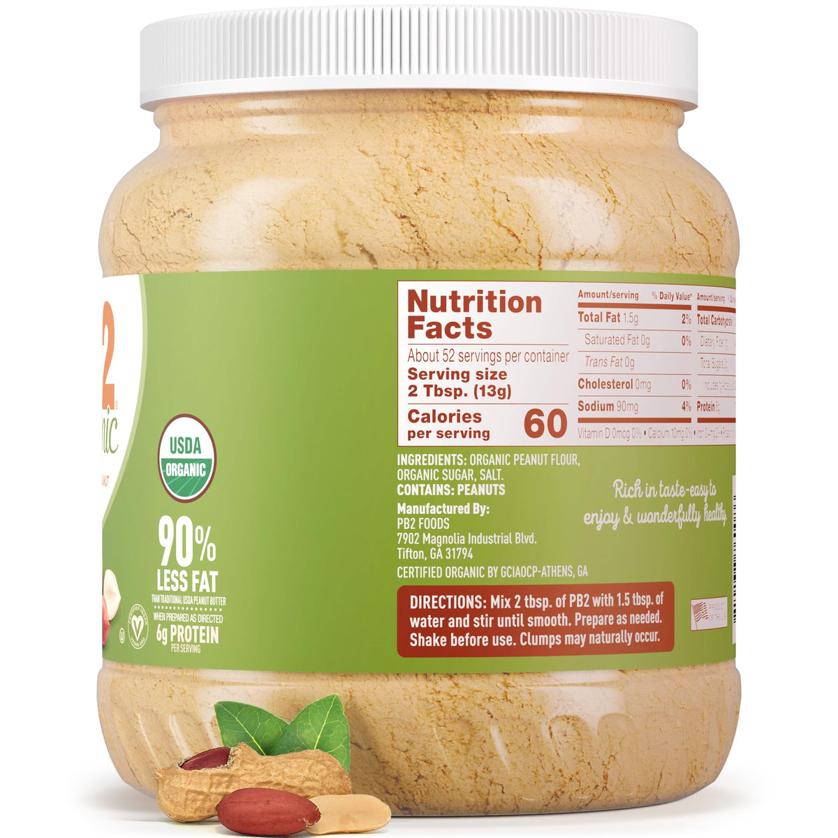 Vanilla smoothie with PB2 for creamy flavor.