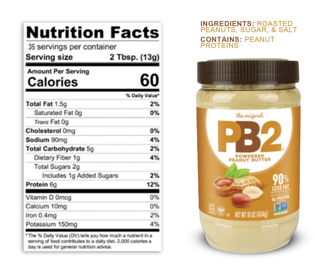 PB2 Original jar close-up showing label and texture.
