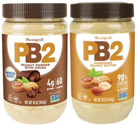 PB2 Original powdered peanut butter jar 16oz, smooth texture for easy, low-fat spreading.