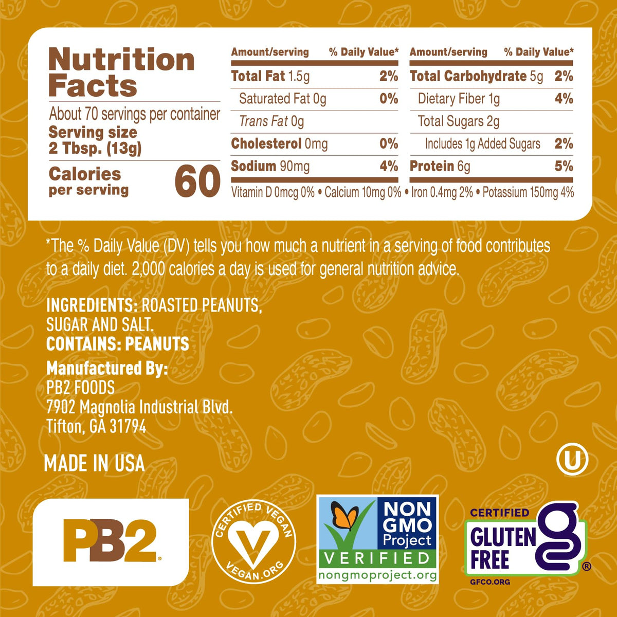 PB2 original powdered peanut butter measuring spoon for portions