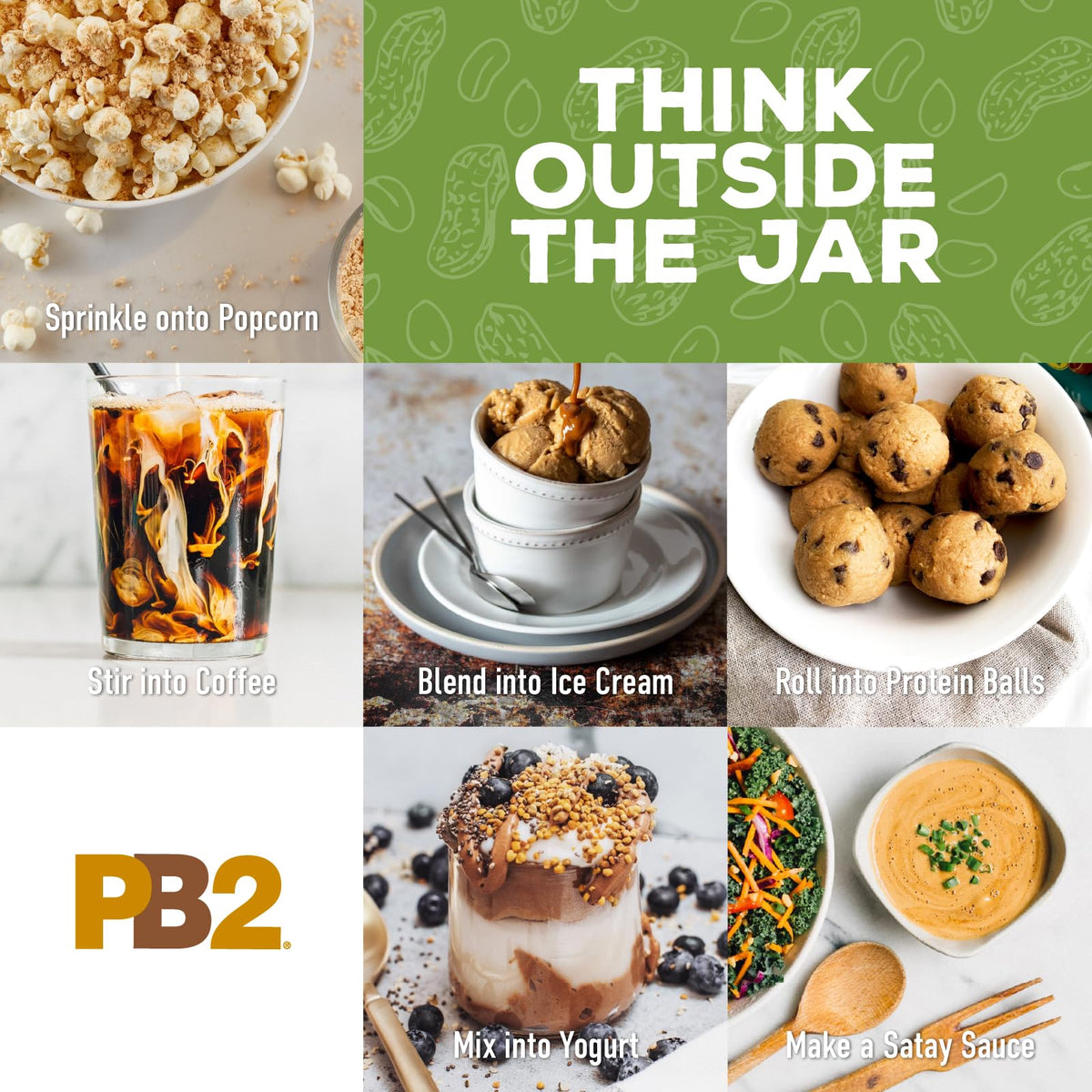 PB2 pantry-friendly jar on a shelf for versatile kitchen use