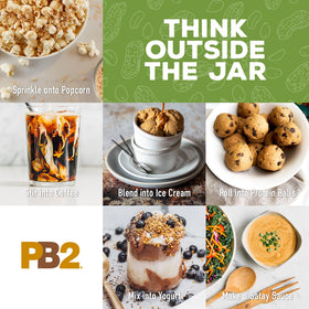 PB2 pantry-friendly jar on a shelf for versatile kitchen use