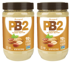 PB2 powdered peanut butter 1lb jar – front view, low-fat option