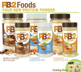 PB2 powder in a measuring scoop for portion control.