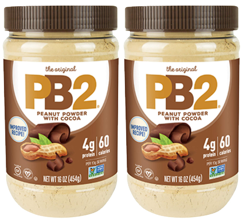 PB2 Powdered Peanut Butter with Cocoa Bundle jar for lower-fat flavor and easy snacking.
