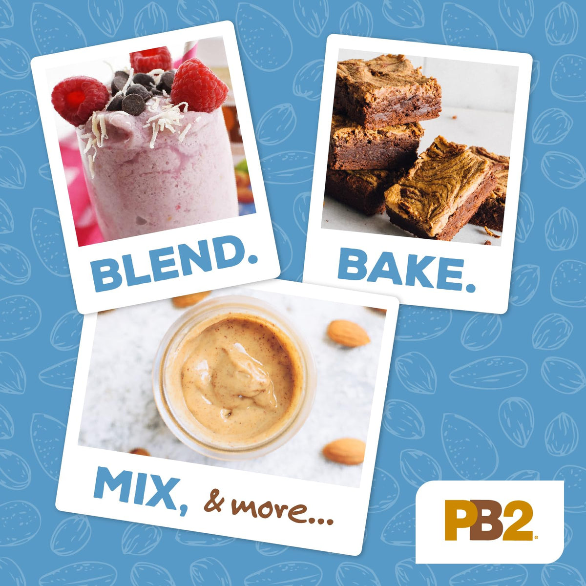 PB2 scoop beside measuring spoon for easy portion control.