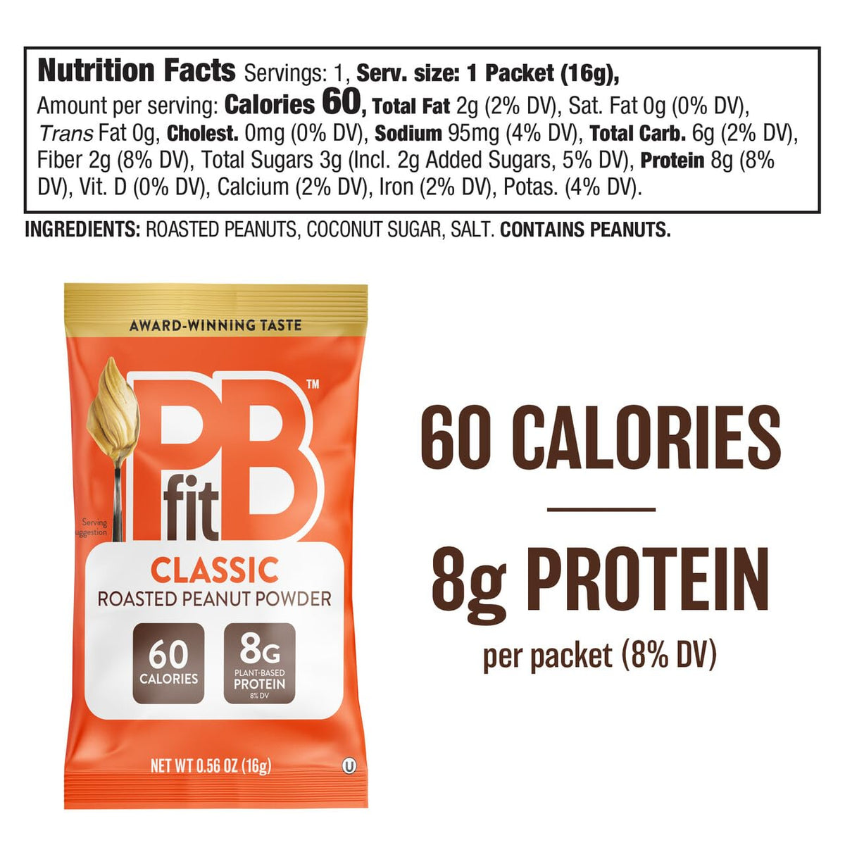 PBfit Classic packet open view with powder ready to mix.