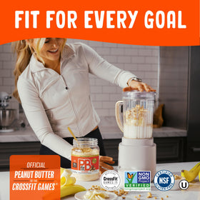 PBfit powder folded into baking batter for peanut butter flavor.