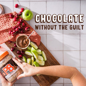 PBfit Cocoa Peanut Butter Powder added to pancake batter for chocolaty depth