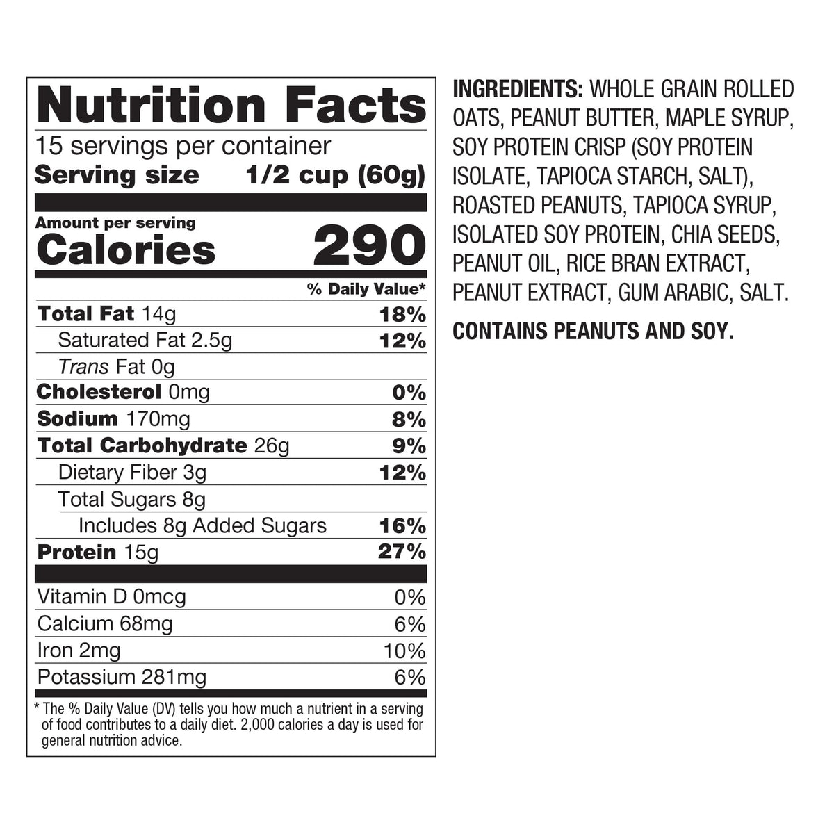 PBfit Nutrition label close-up featuring protein and gluten-free claim