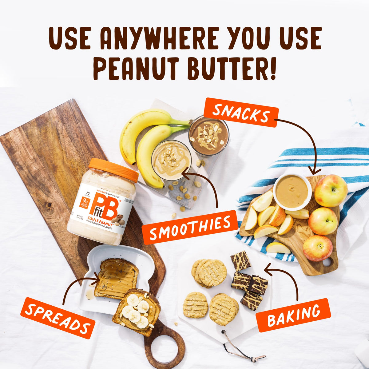 PBfit Simply Peanut Powder whisked into pancake batter for fluffy breakfast.