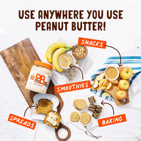 PBfit Simply Peanut Powder whisked into pancake batter for fluffy breakfast.