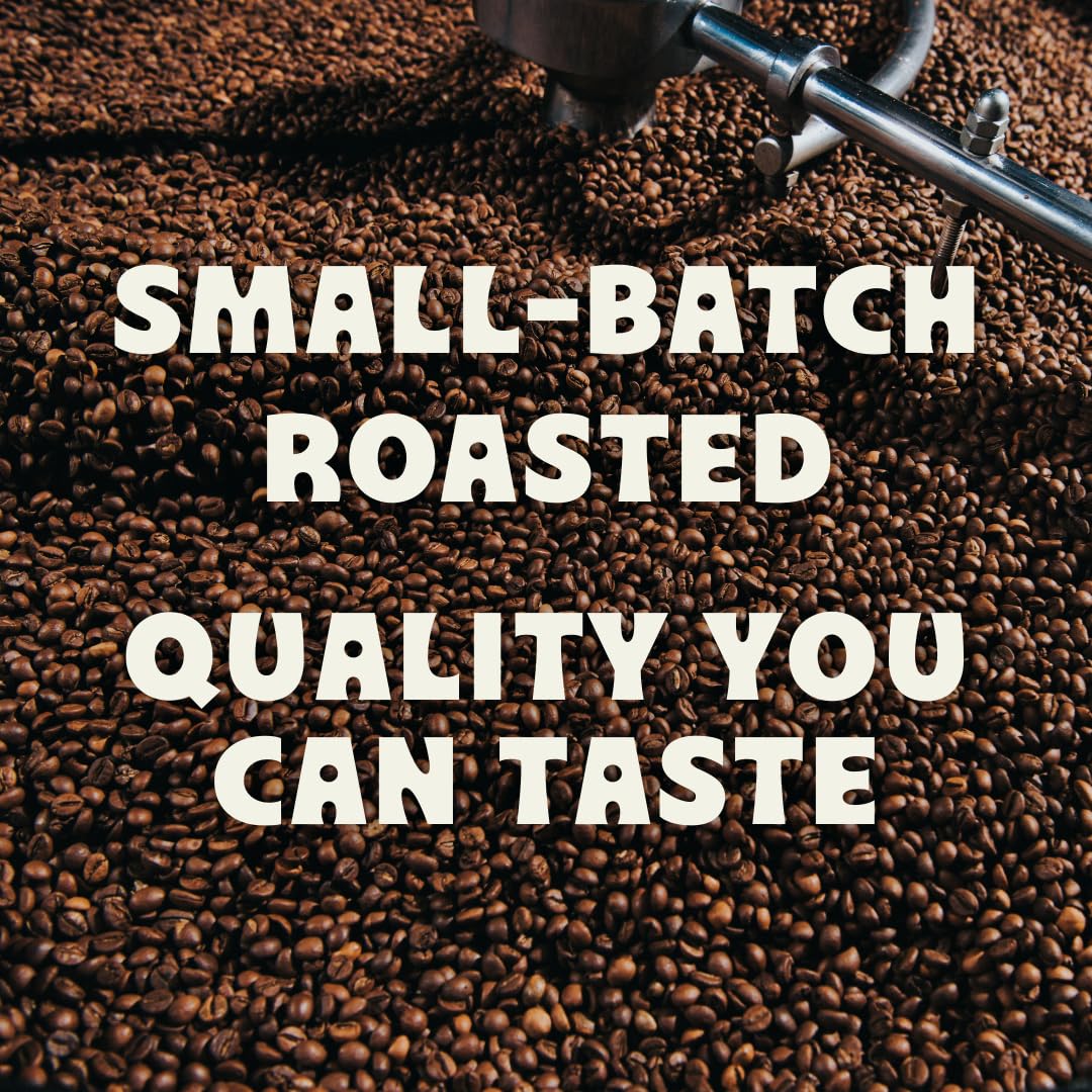 Steaming cup of Blue Ox Blend highlighting a creamy, mild finish.