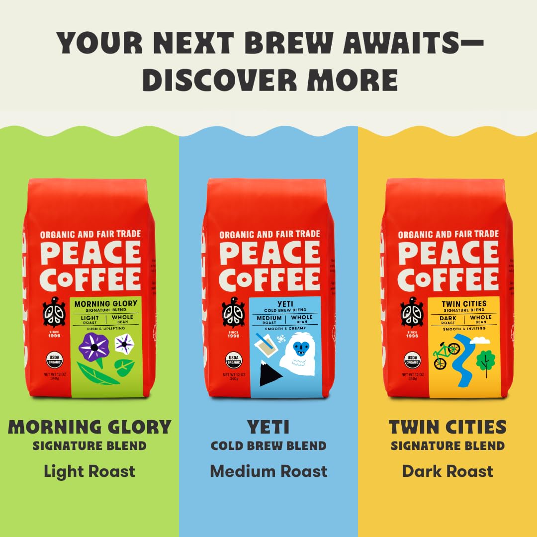 Peace Coffee French Roast in a French press delivers rich immersion