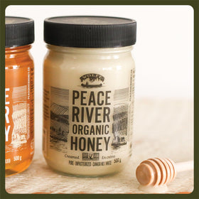 Sustainability label on Peace River packaging highlights ethical sourcing.