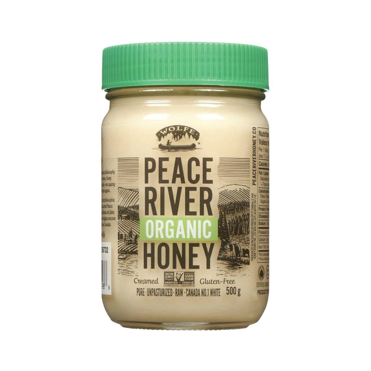 Peace River Whipped Honey jar shows creamy texture ideal for spreading.