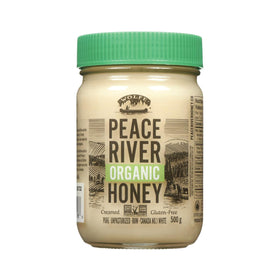 Peace River Whipped Honey jar shows creamy texture ideal for spreading.
