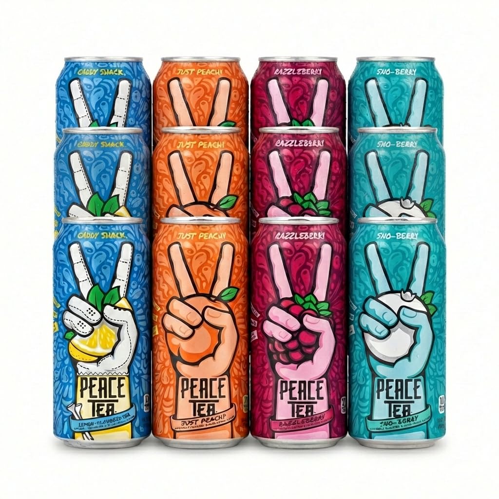 Peace Tea Caddy Shack 16 oz can, ideal for on-the-go refreshment and lunchbox pairing