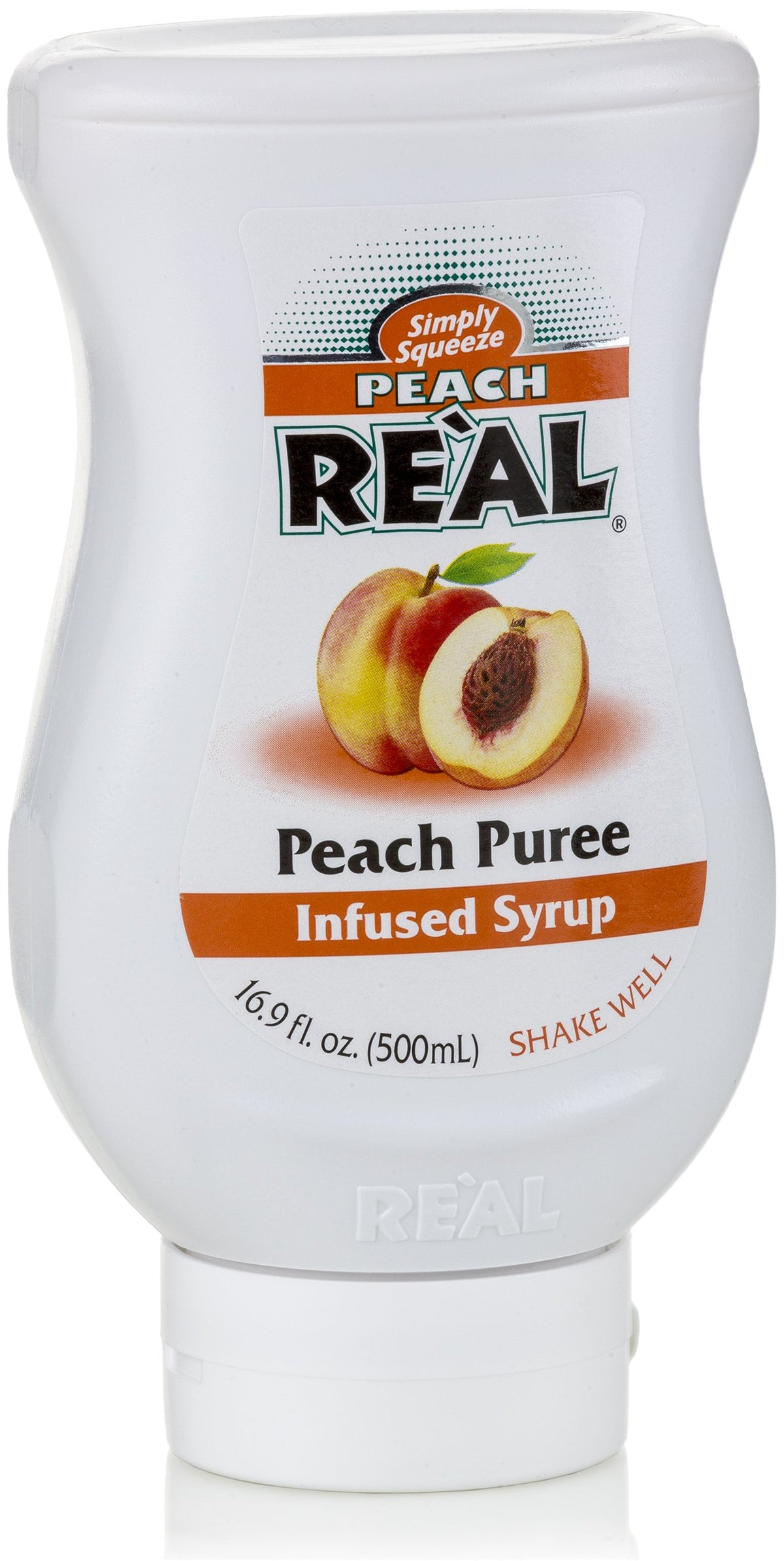 PEACH REÀL fresh-peaches—natural peach imagery for toppings.