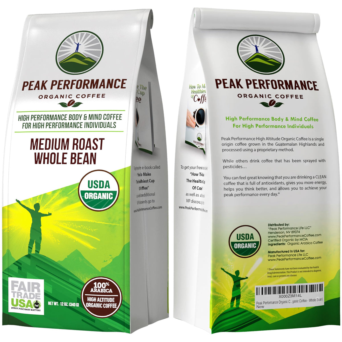 Peak Performance organic coffee brew setup for a flavorful morning routine.