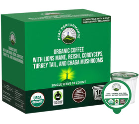Peak Performance lion's mane pod for focused mornings with smooth energy