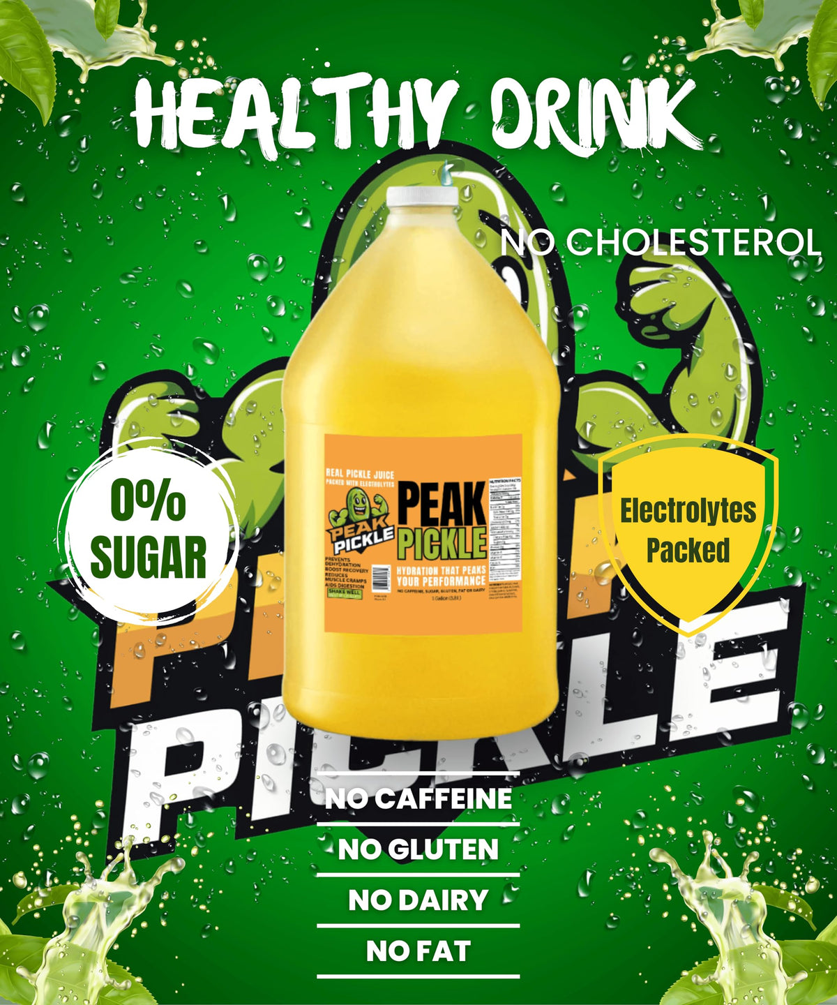 Organic, gluten-free, dairy-free Peak Pickle ingredients.