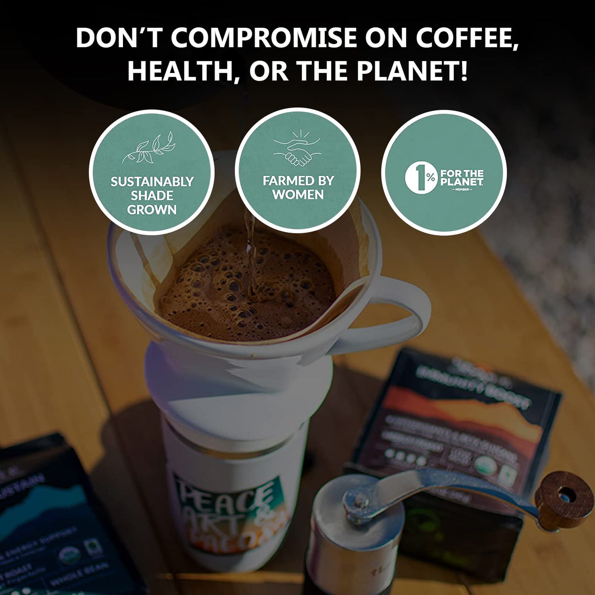 Peak State Brain Sustain eco-friendly packaging close-up shows commitment to sustainability.