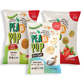 PEAKAPOP On-the-go snack 1oz bag—great for school, work, or park.