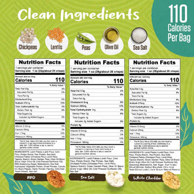 PeaKaPop Veggie Chips popped, not fried, lighter crunch