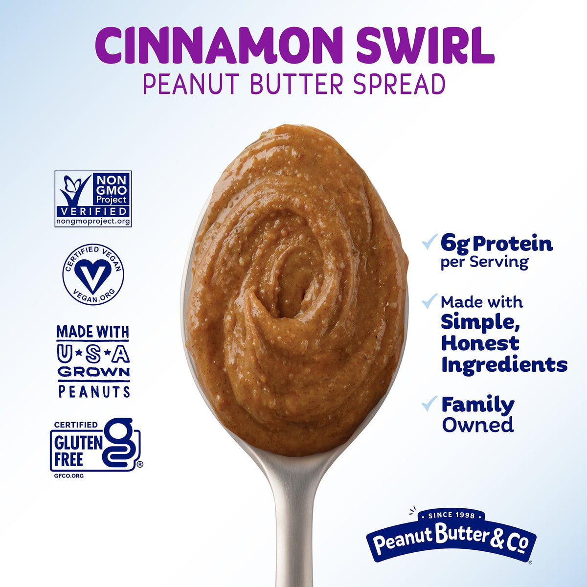 Baking with Peanut Butter & Co. Cinnamon Swirl adds warmth and flavor.