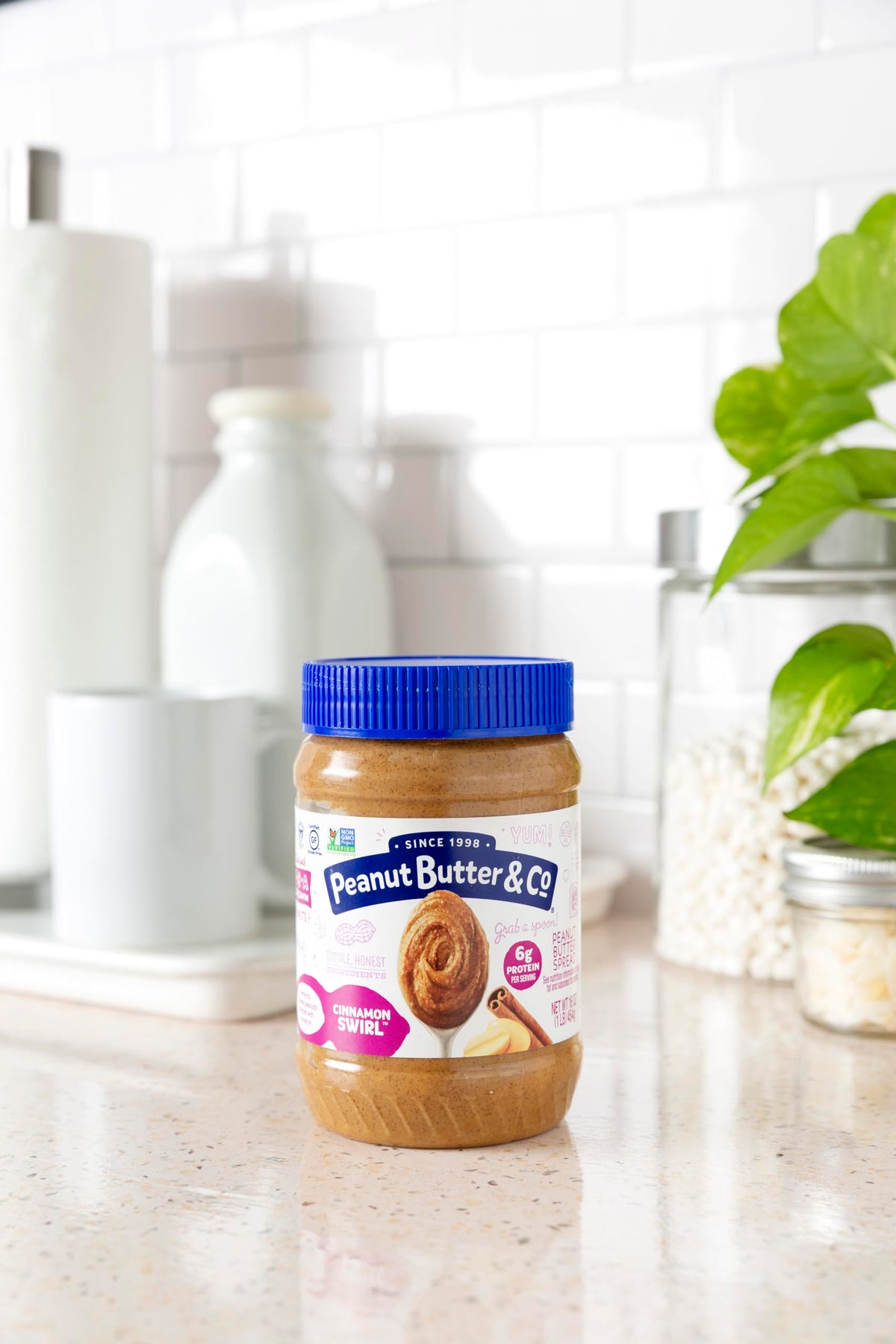 Ingredients panel of Peanut Butter & Co. Cinnamon Swirl with USA-grown peanuts.