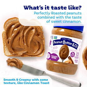 Smoothie with Peanut Butter & Co. Cinnamon Swirl for a creamy protein boost.