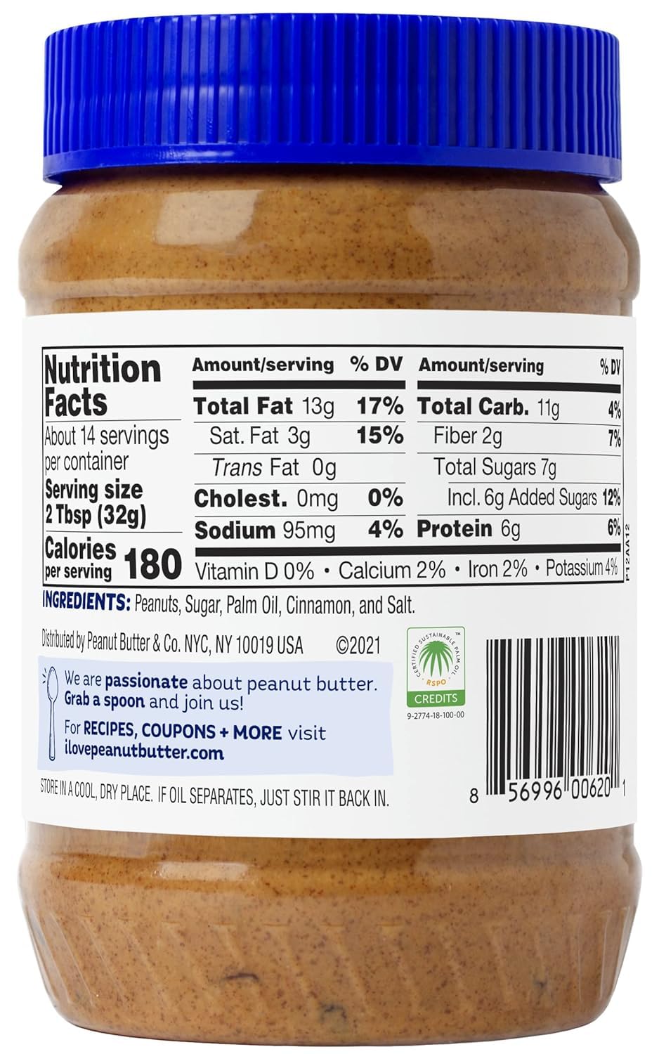 Cinnamon Swirl on toast by Peanut Butter & Co. for a quick breakfast.