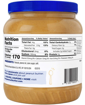 Peanut Butter & Co. creamy sauce topping drizzled on ice cream.
