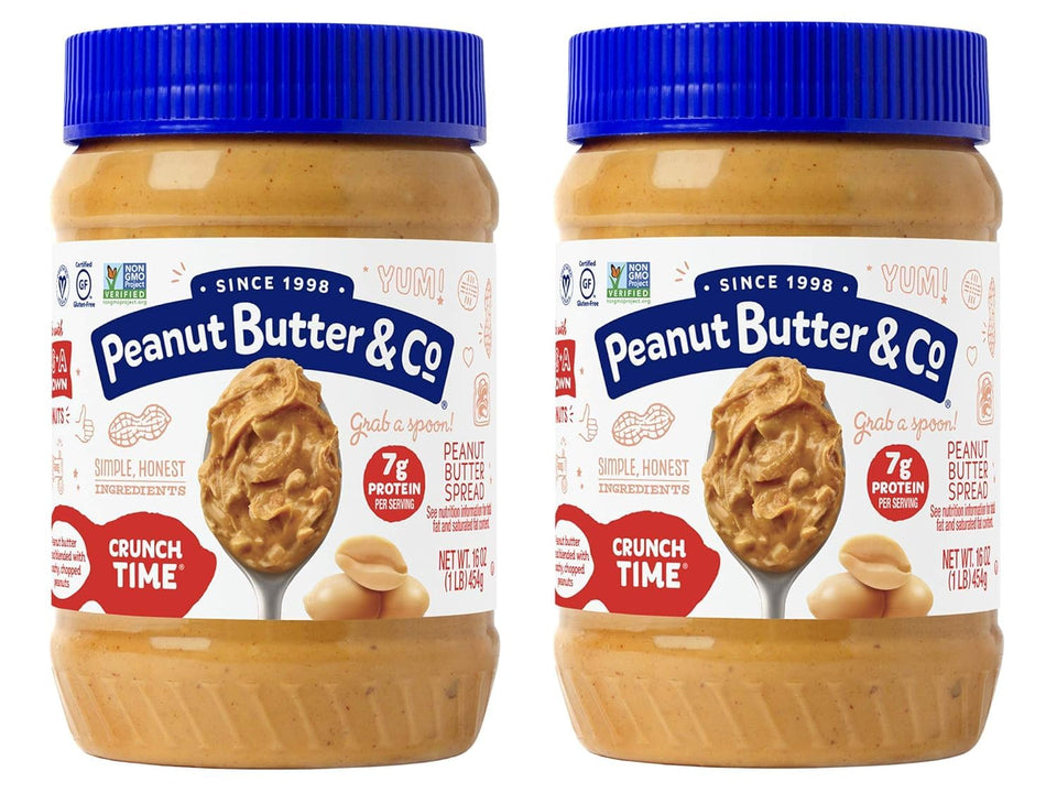 Peanut Butter & Co. Crunch Time crunchy jar duo for bold breakfasts.