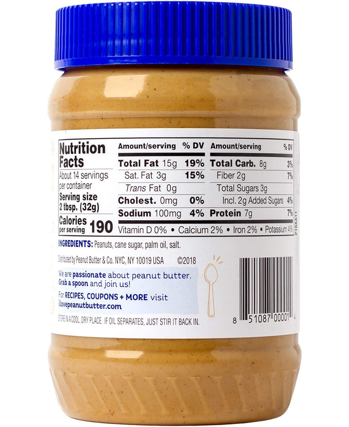 Two-pack Peanut Butter & Co. Smooth Operator display, convenient pantry staple.
