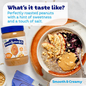 Creamy texture close-up of Peanut Butter & Co. Smooth Operator, ideal for spreading on toast.