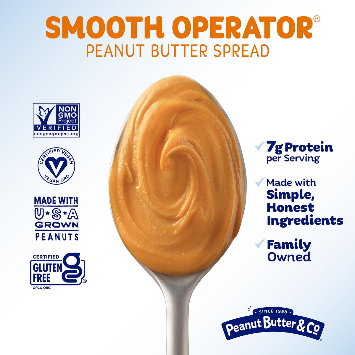 Peanut Butter & Co. Smooth Operator on toast, a quick, satisfying snack.