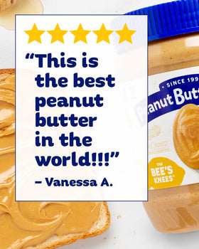 Peanut Butter & Co. The Bee’s Knees six-pack provides pantry-friendly jars for family snacks.