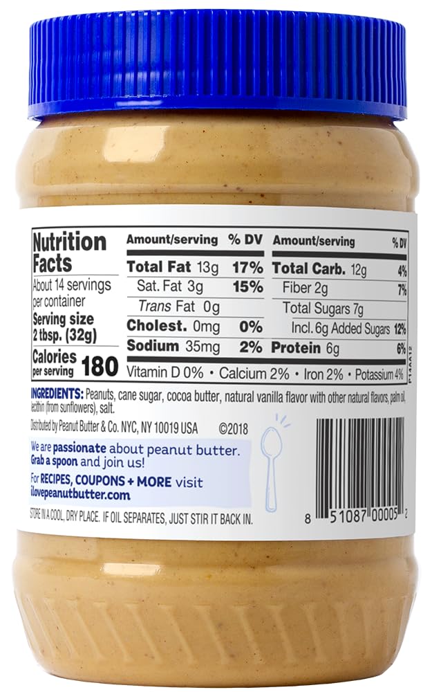 Peanut Butter & Co. White Chocolatey Wonderful on toast with creamy spread.