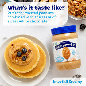 Peanut Butter & Co. White Chocolatey Wonderful spoonful showing smooth texture.
