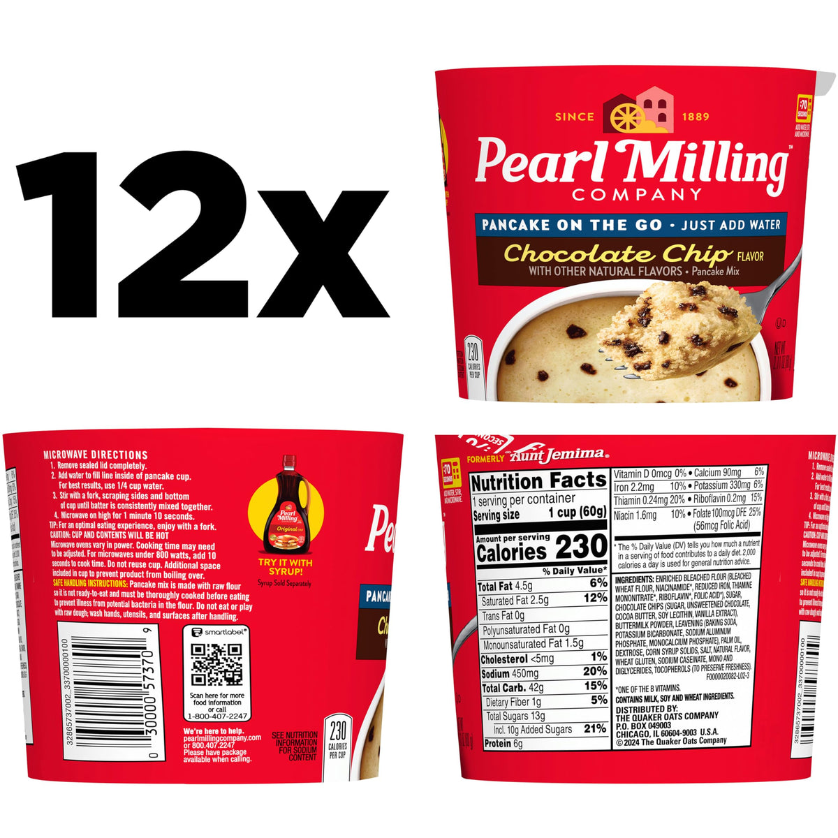 Pearl Milling Company Pancake Cups on-the-go microwave setup for quick prep.
