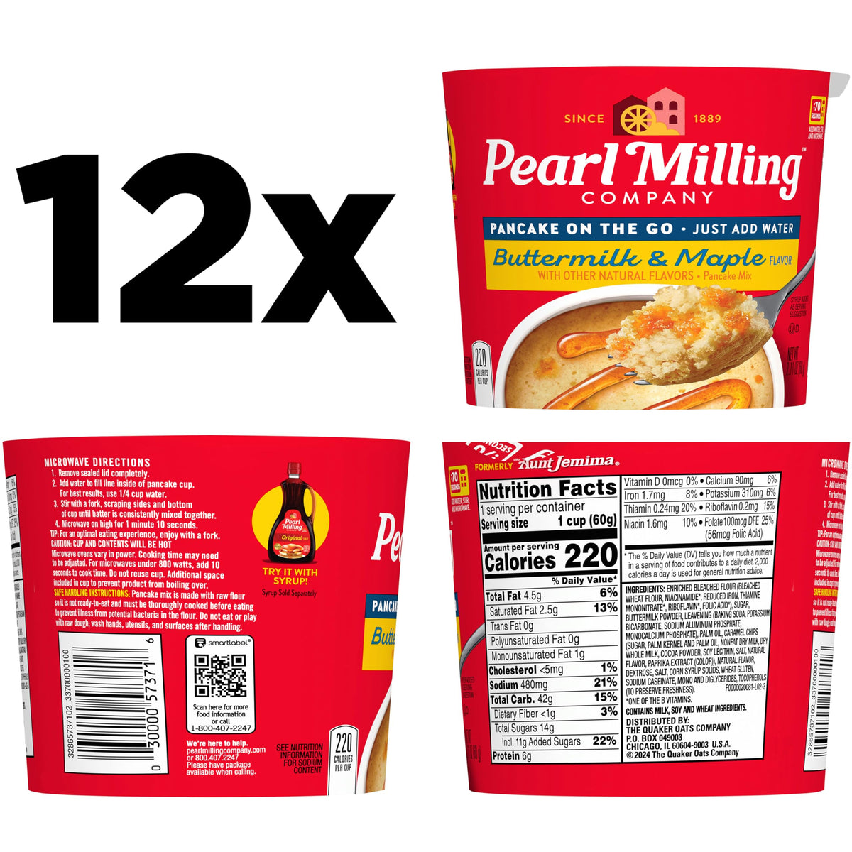 Pearl Milling Company on-the-go pancake cups; portable breakfast solution.
