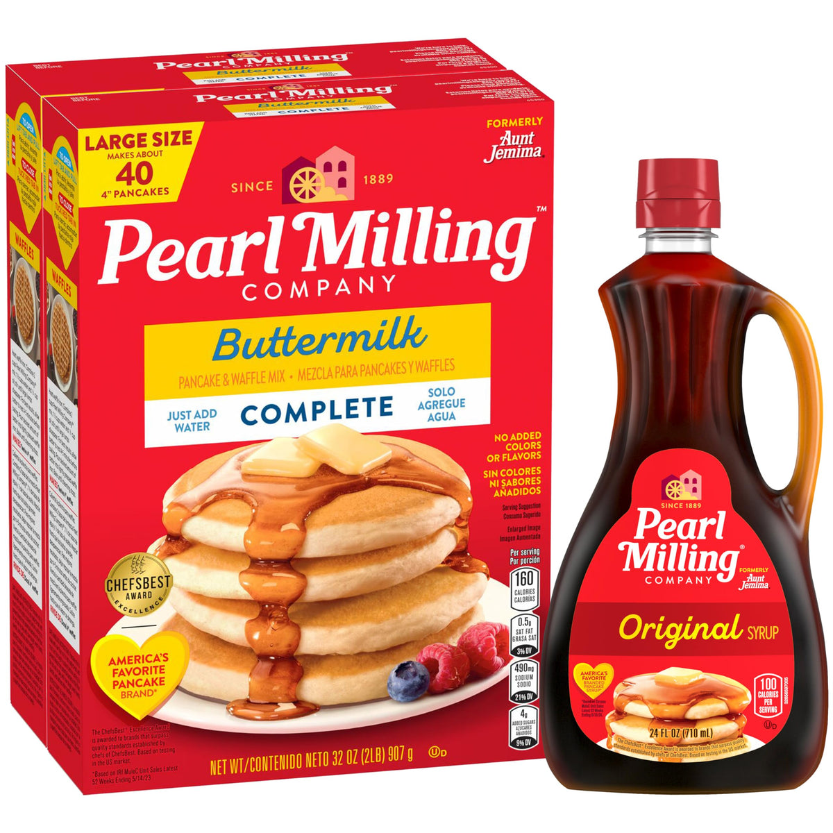Pearl Milling Company two-box pancake mix for quick mornings