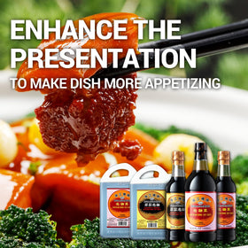 Pearl River Bridge dark soy sauce dipping sauce scene elevates savoriness.