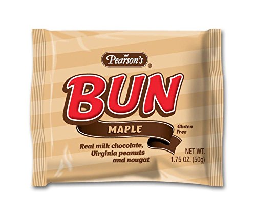 Pearson Maple Bun Bar unwrapped; rich milk chocolate ideal for on-the-go snacking