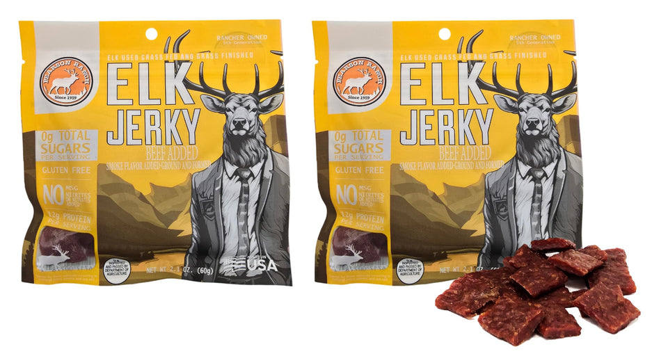 Pearson Ranch elk jerky pack of two bags for convenient protein snack