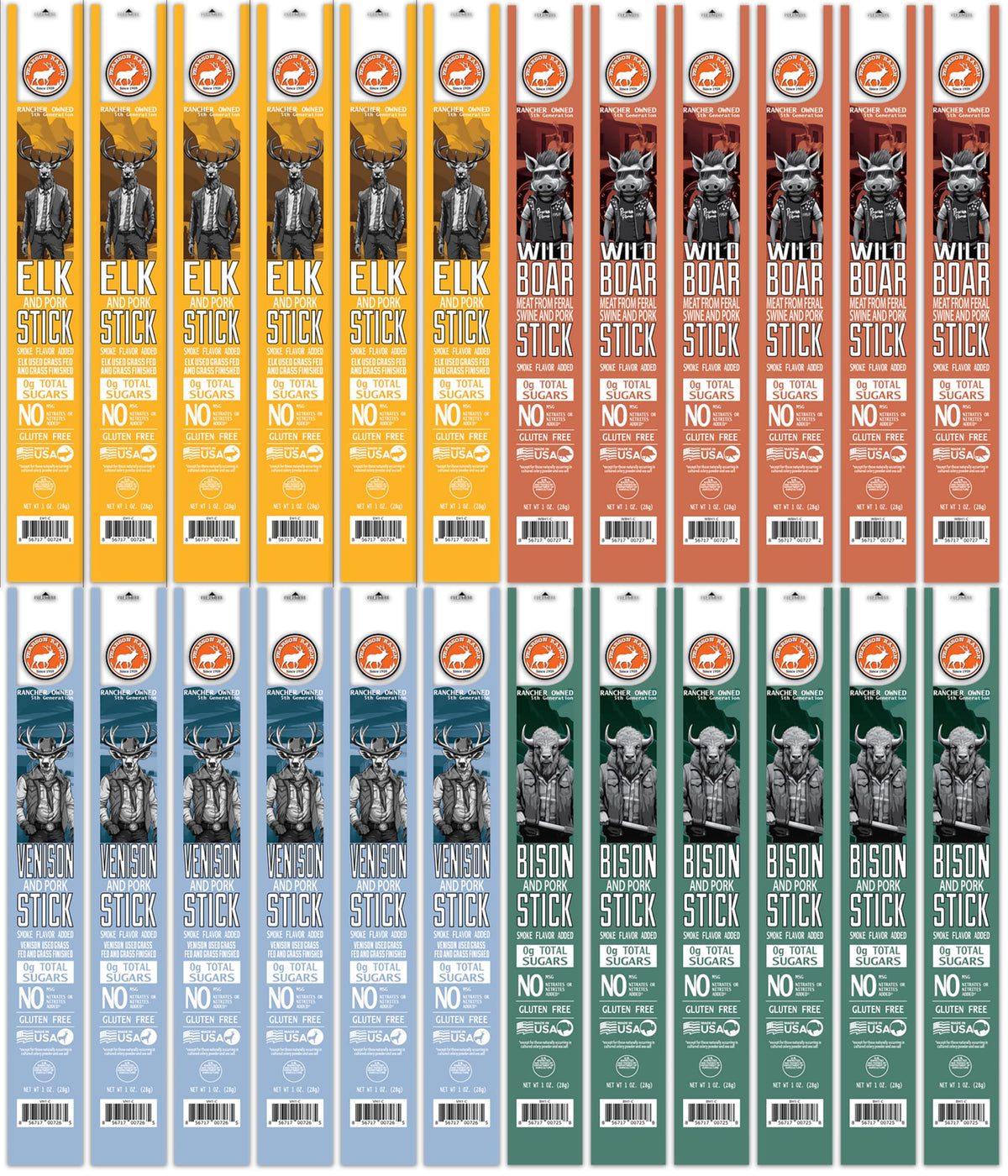 Pearson Ranch Elk Jerky Stick — high-protein paleo-friendly snack.